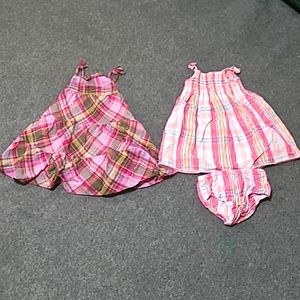 Two piece baby girls halter dresses